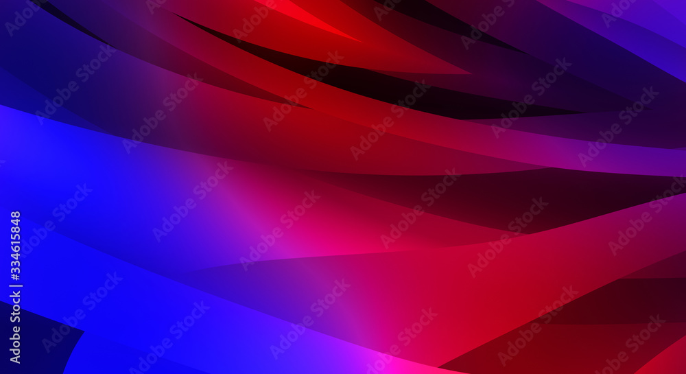 Abstract background with colorful gradient. Vibrant graphic wallpaper with stripes design. Fluid 2D illustration of modern movement.
