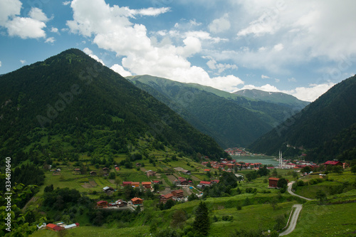 Uzungol skyline on sunny summer day