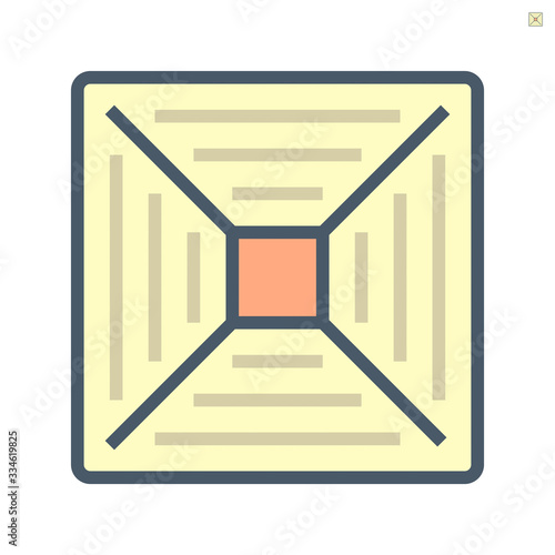 Air conditioner grill vector icon, 64x64 perfect pixel and editable stroke.