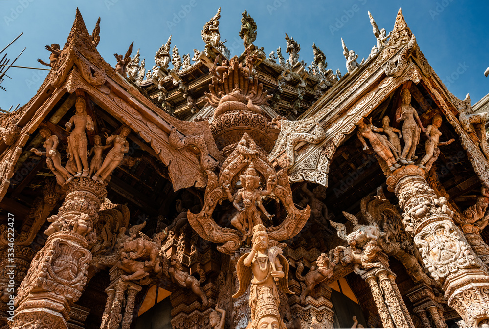 view of the Sanctuary of the Truth, Thailand