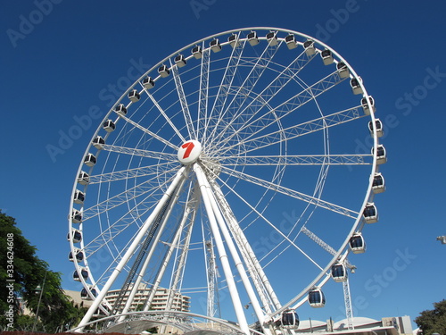 ferris wheel on summer blue sky background in Australia