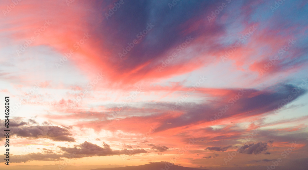 Sunset from Maui via drone