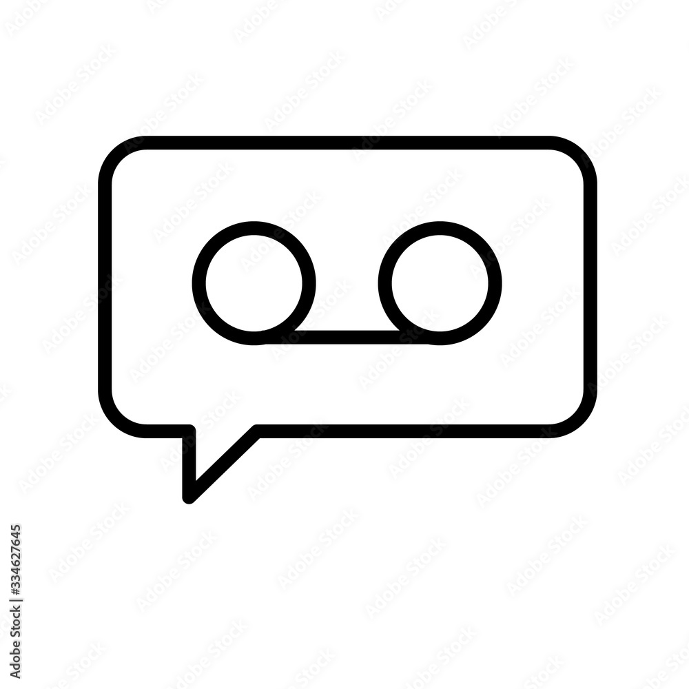 voicemail icon on white background. flat style. recording icon for your web site design, logo, app, UI. voice chat symbol. voice message sign. voicemail icon on white background. flat style. recording icon for your web site design, logo, app, UI. voice chat symbol. voice message sign.