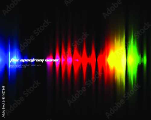Colorful Soundwave design inv ector format