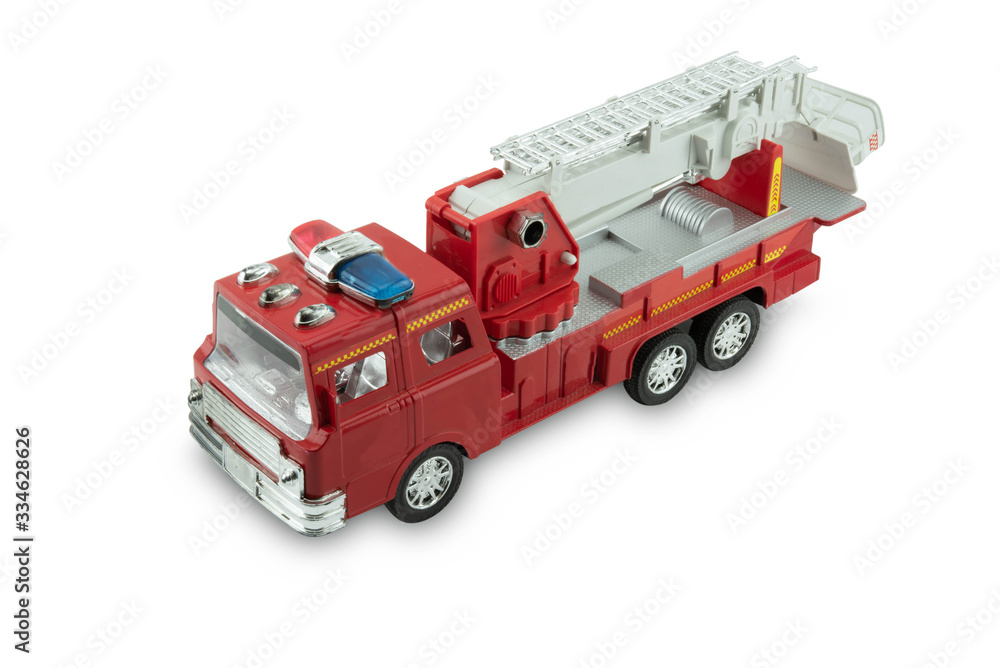 A toy fire truck A toy fire truck
