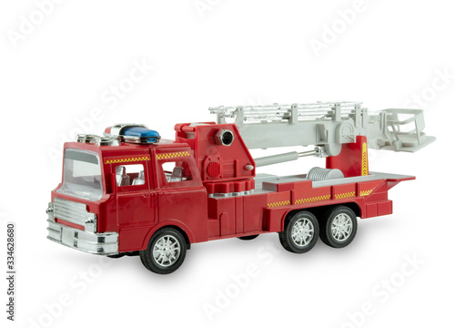 A toy fire truck