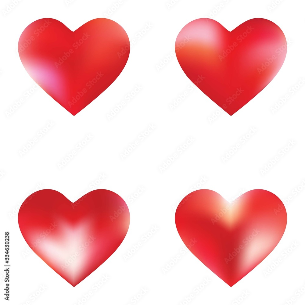 Set of smooth backgrounds hearts. Set of smooth backgrounds hearts.