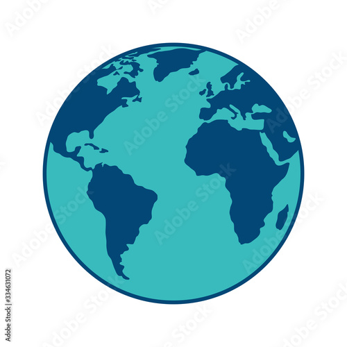 world planet earth isolated icon vector illustration design