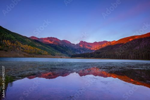 Colorado Gore Range Sunset at Piney Lake