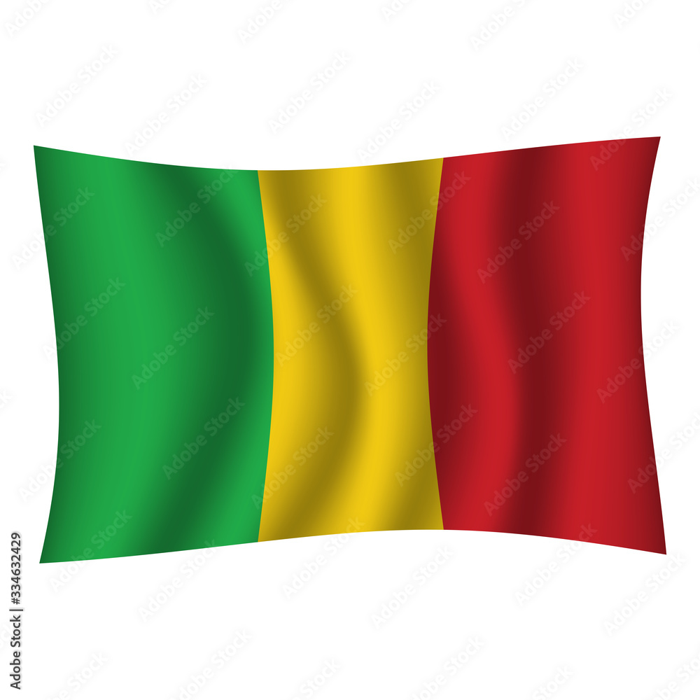Mali flag background with cloth texture. Mali Flag vector illustration eps10. - Vector Mali flag background with cloth texture. Mali Flag vector illustration eps10. - Vector