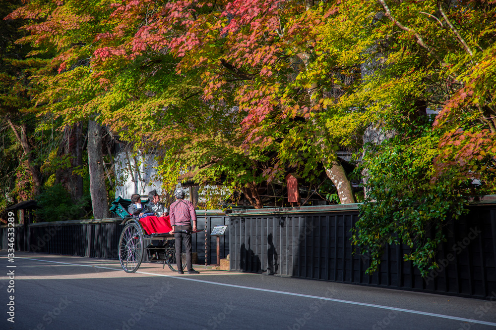 custom made wallpaper toronto digitalJinrikisha, Kakunodate : 2018 October 25. The famous rickshaw in Japan. The amazing experience in autumn old town viewing.