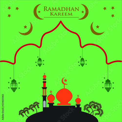 vector design conceptual ramadan design of Islam photo