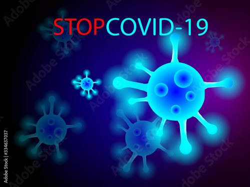 covid-19, coronavirus outbreak, virus floating in a cellular environment , coronaviruses influenza background, viral disease epidemic,  organism illustration