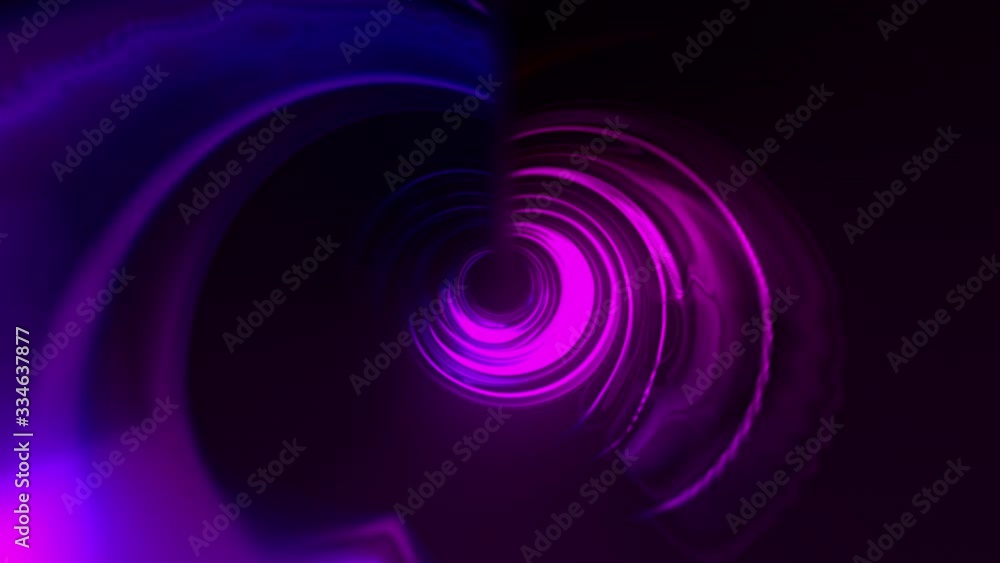 Glowing neon futuristic tunnel, computer generated. 3d rendering abstract background. Inside a rotating corridor Glowing neon futuristic tunnel, computer generated. 3d rendering abstract background. Inside a rotating corridor