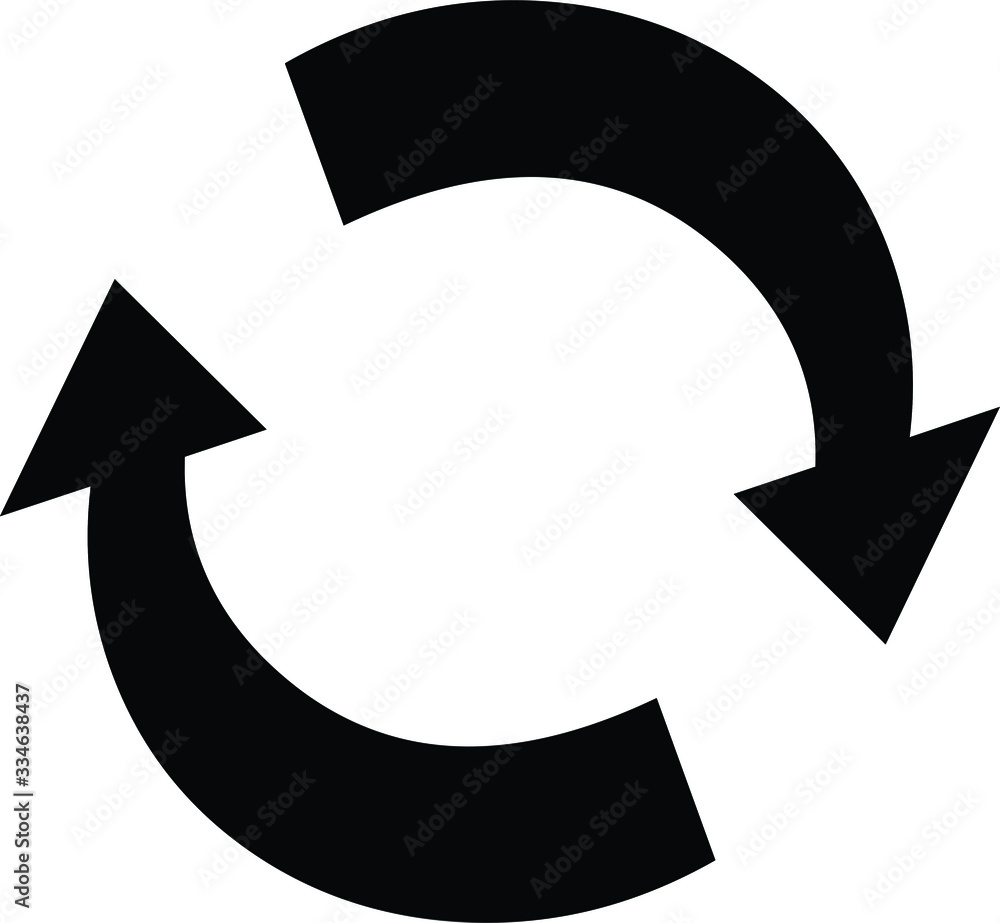Arrow Recycling vector icon isolated flat Arrow Recycling vector icon isolated flat