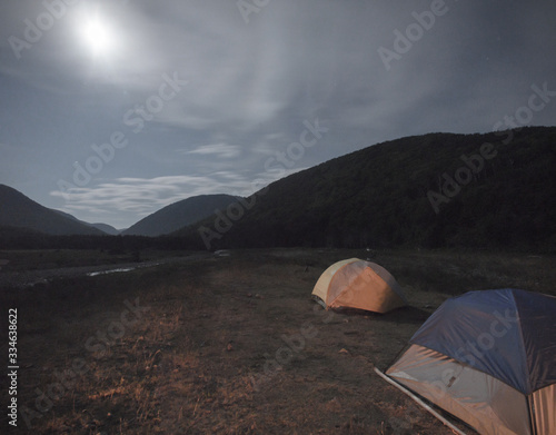 Tents at Pollet s Cove - Mountain Range view