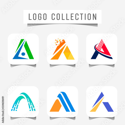 Free Download Letter A Logo with Swoosh concept. elegant Logo template vector creative business consulting. - vector - GFXLoad