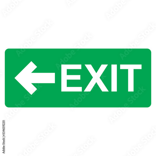 exit left arrow sign vector