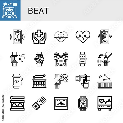 Set of beat icons