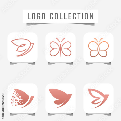 Photography abstract butterfly logo design