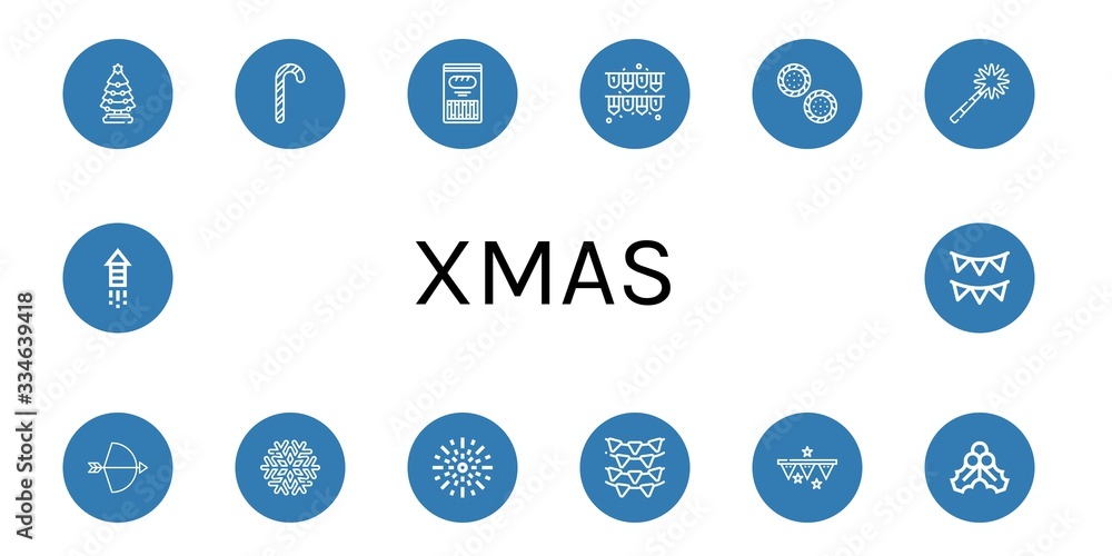 xmas icon set xmas icon set