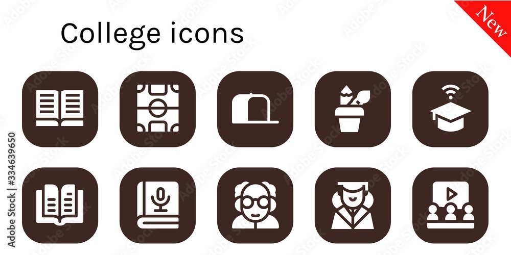 college icon set college icon set