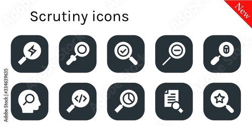 scrutiny icon set