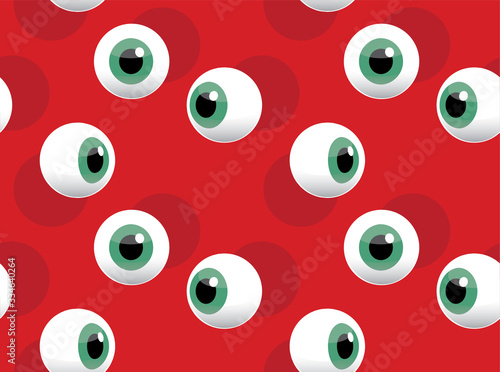 Eyeball Spinning Vector Seamless Background Wallpaper-01