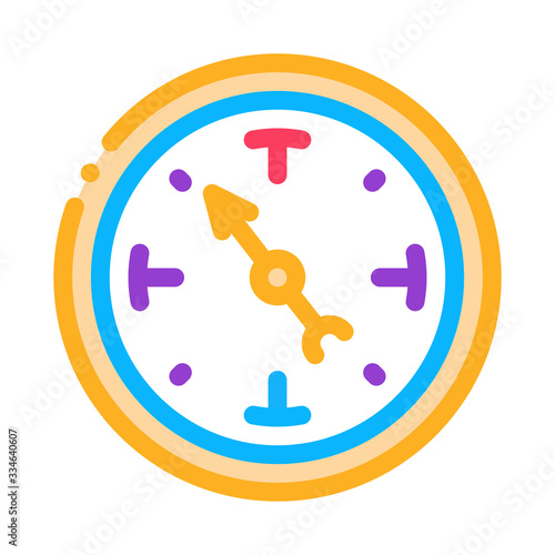 clock shows time icon vector. clock shows time sign. color symbol illustration