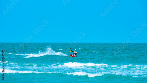 Kitesurfing Thailand Hua hin on a Sunny day © Andrey Kalinin