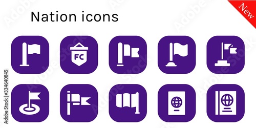 Modern Simple Set of nation Vector filled Icons