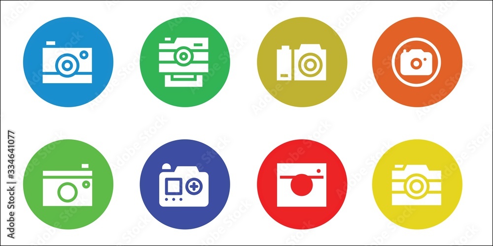 Modern Simple Set of digicam Vector filled Icons Modern Simple Set of digicam Vector filled Icons