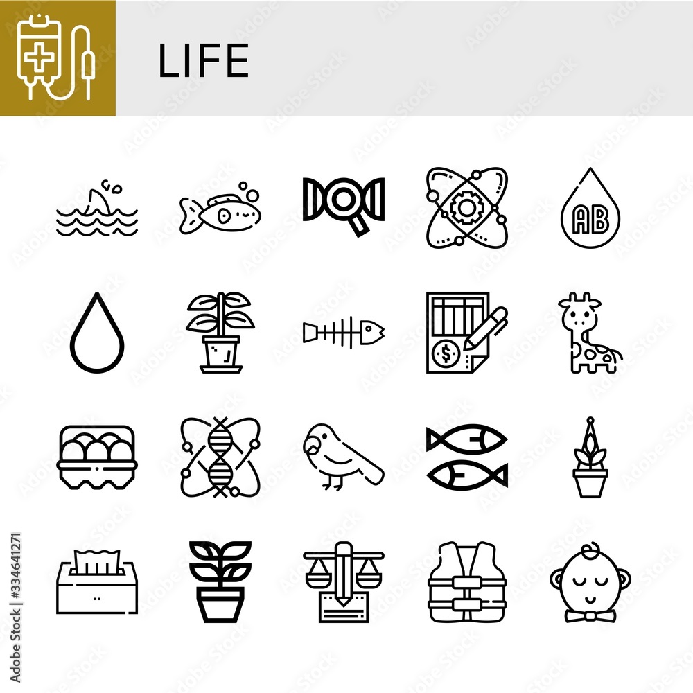 life simple icons set
