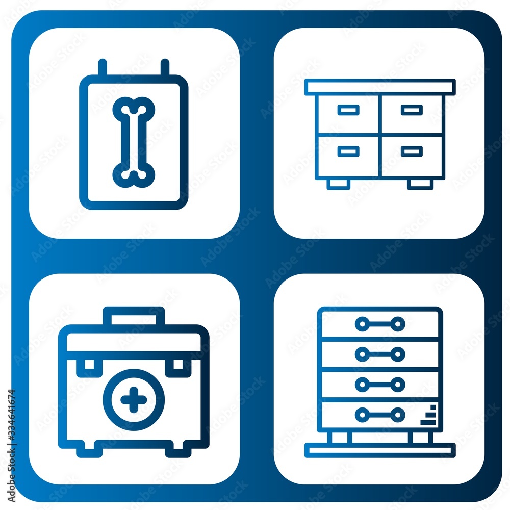 Fototapeta premium chest icon set