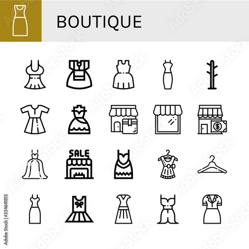 boutique icon set