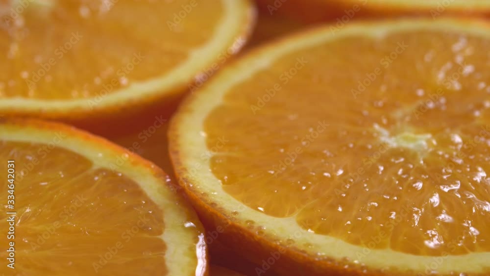 Marco shot of orange fruit and rotate.Close up flesh of orange. Marco shot of orange fruit and rotate.Close up flesh of orange.