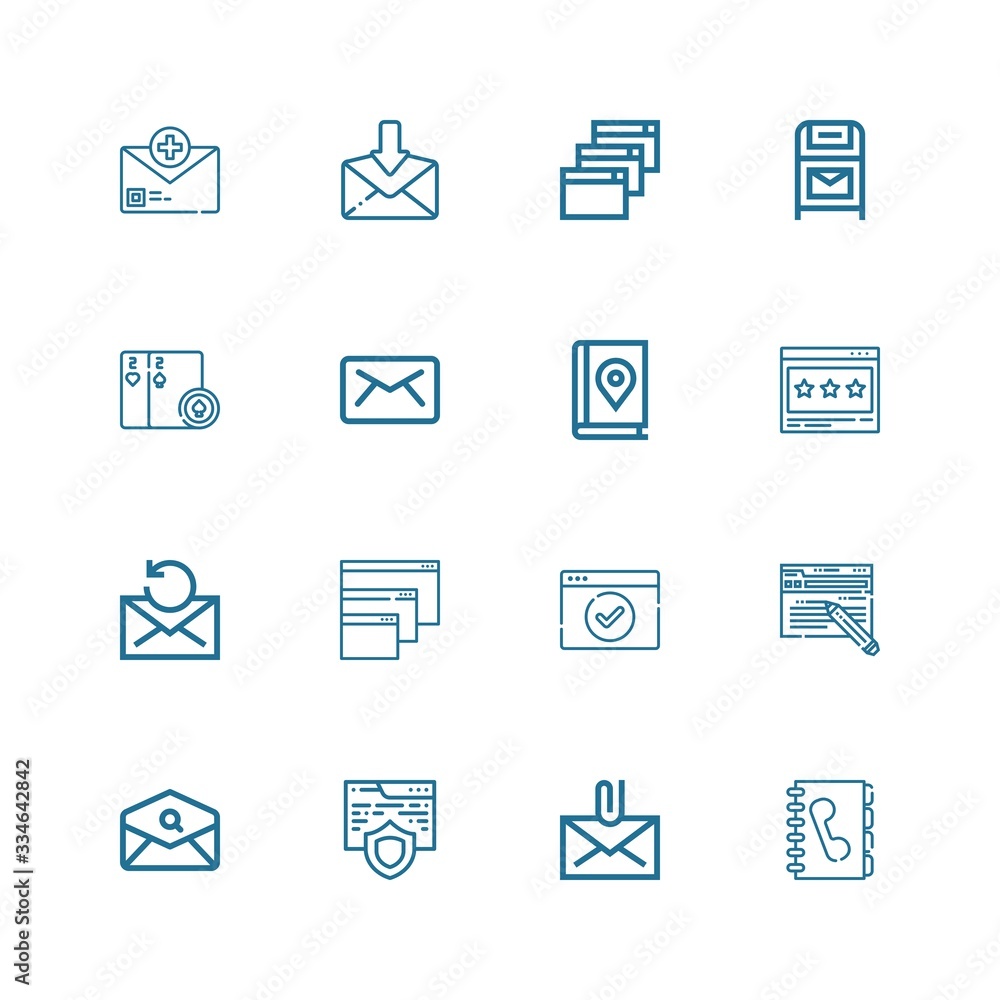 Editable 16 address icons for web and mobile Editable 16 address icons for web and mobile
