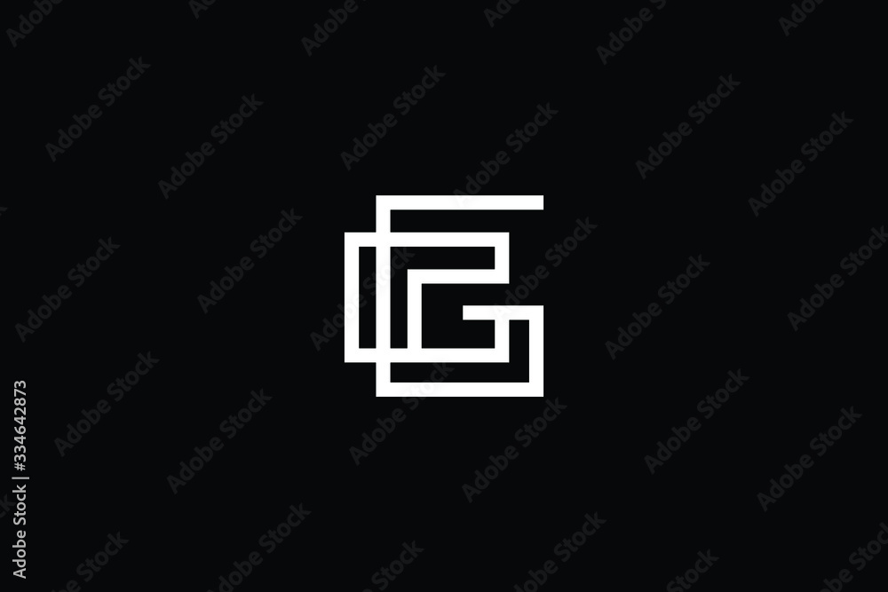 Minimal elegant monogram art logo. Outstanding professional trendy awesome artistic G GG GC CG initial based Alphabet icon logo. Premium Business logo White color on black background Minimal elegant monogram art logo. Outstanding professional trendy awesome artistic G GG GC CG initial based Alphabet icon logo. Premium Business logo White color on black background