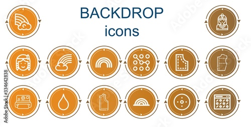 Editable 14 backdrop icons for web and mobile