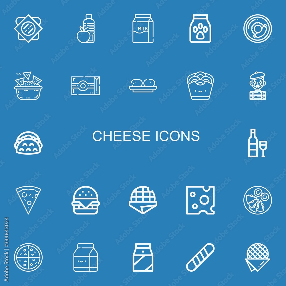Editable 22 cheese icons for web and mobile Editable 22 cheese icons for web and mobile