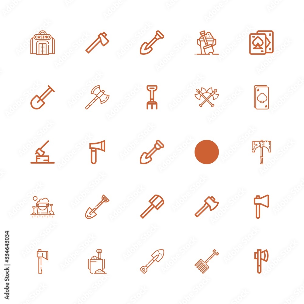 Obraz premium Editable 25 spade icons for web and mobile
