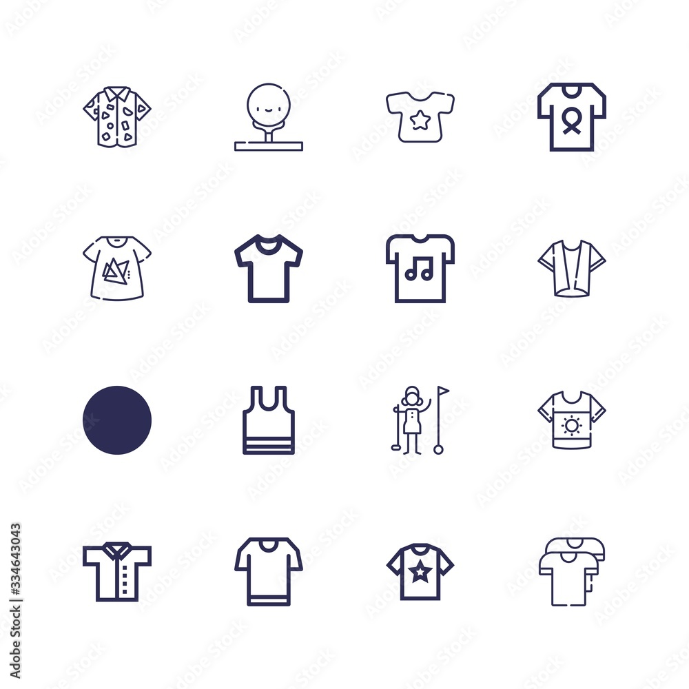 Editable 16 tee icons for web and mobile Editable 16 tee icons for web and mobile