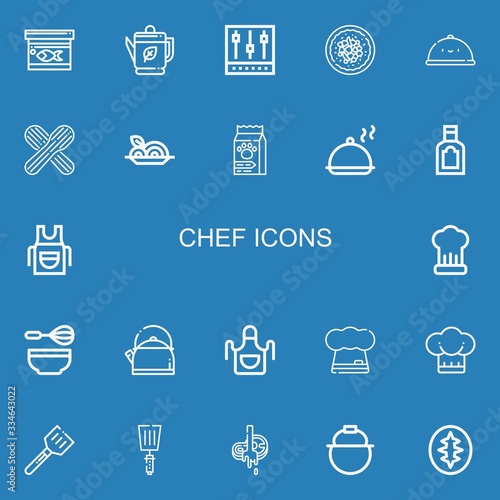 Editable 22 chef icons for web and mobile photo