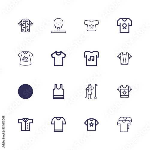 Editable 16 tee icons for web and mobile