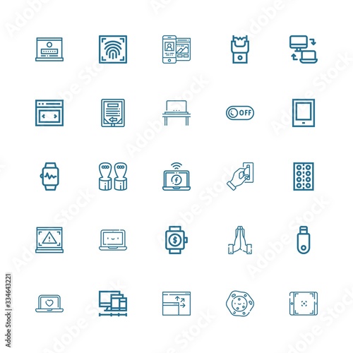 Editable 25 touch icons for web and mobile