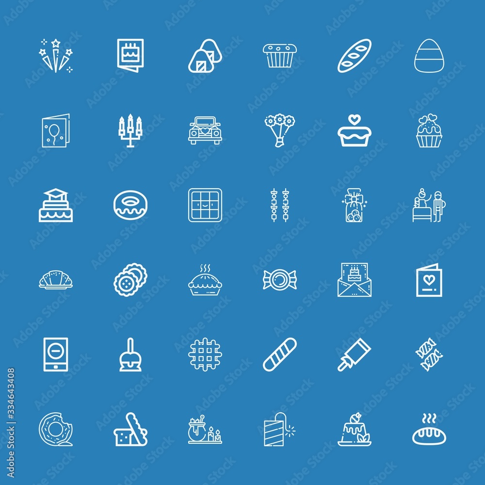 Editable 36 cake icons for web and mobile Editable 36 cake icons for web and mobile
