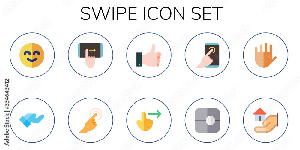 swipe icon set