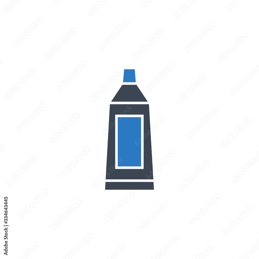 Toothpaste Tube related vector glyph icon. Isolated on white background. Vector illustration. Toothpaste Tube related vector glyph icon. Isolated on white background. Vector illustration.