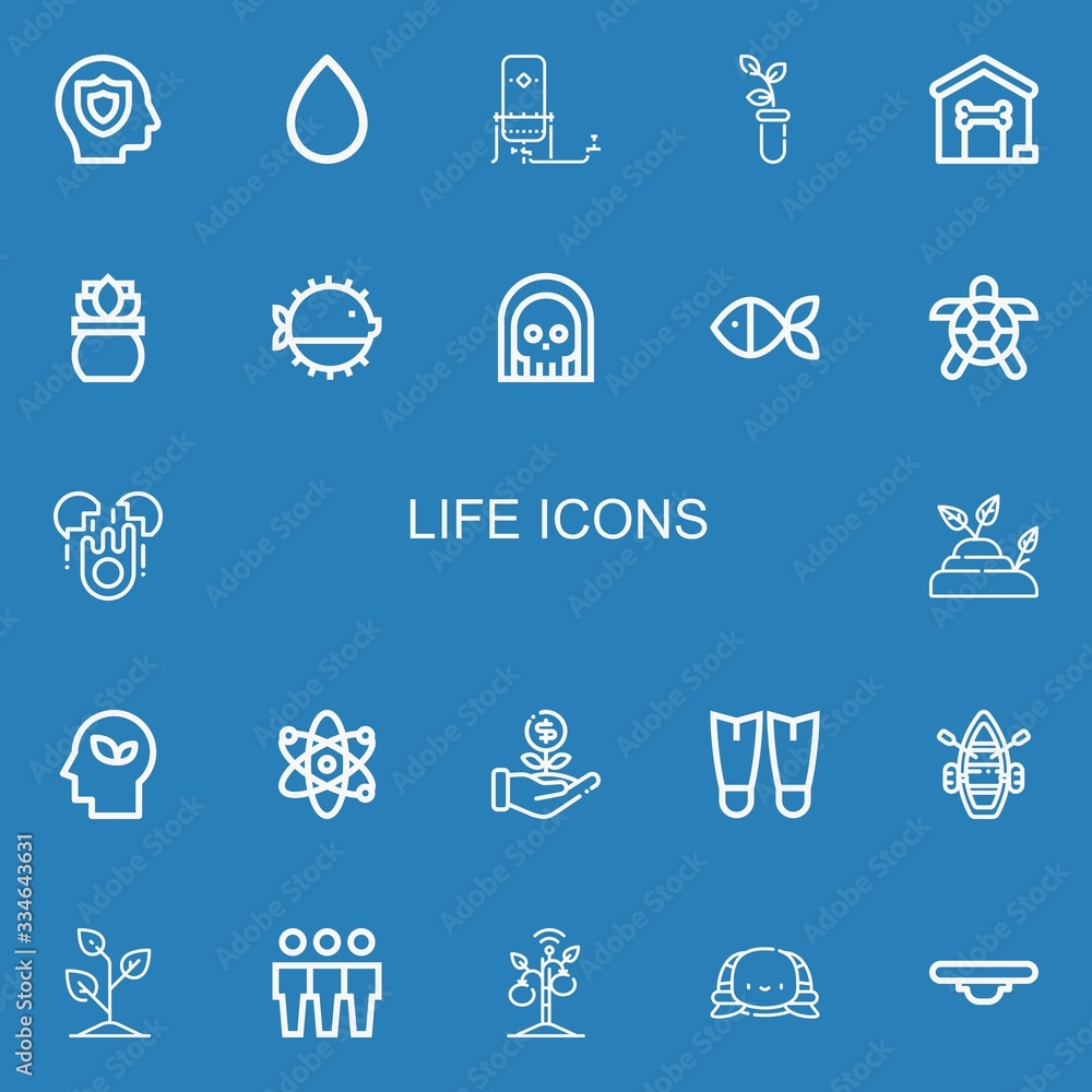 Editable 22 life icons for web and mobile Editable 22 life icons for web and mobile