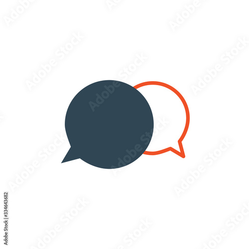 Two Chat bubbles linear ico...
